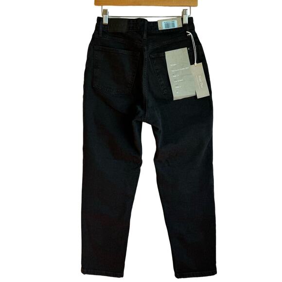 Everlane The Curvy Cheeky Jean Size 27 Crop Black Denim - Picture 3 of 16